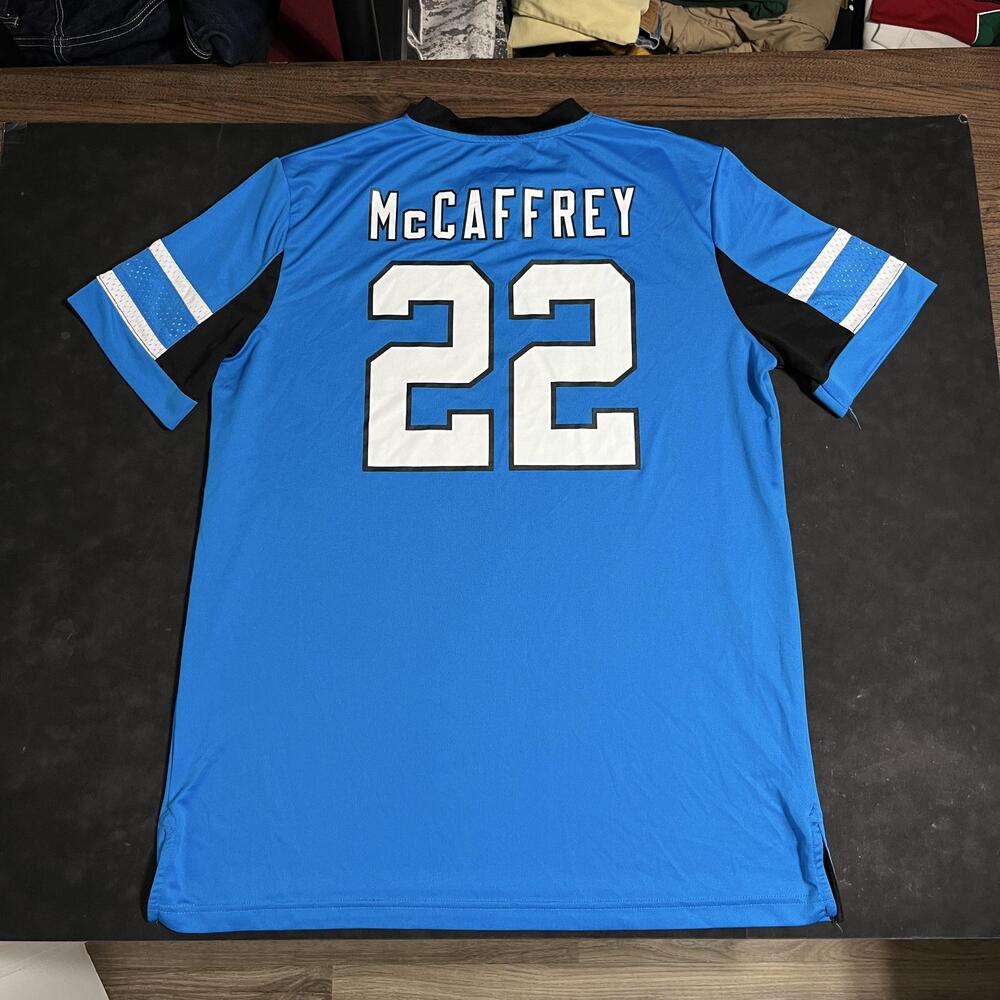 Carolina Panthers Jersey Shirt Mens XL NFL Football McCaffrey 22 CMC Player kit